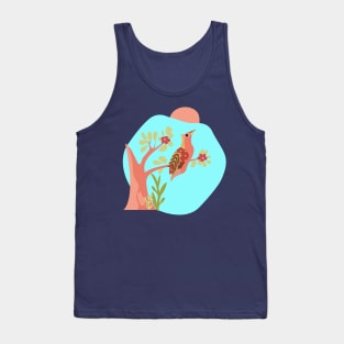 Exotic Jungle Bird Perched on Tree Tank Top